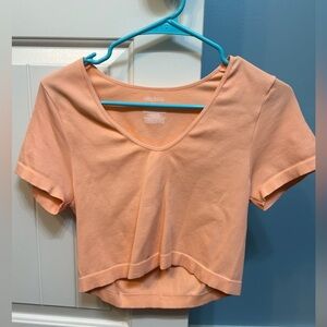 Wild Fable Orange Fitted Crop Top Size Large